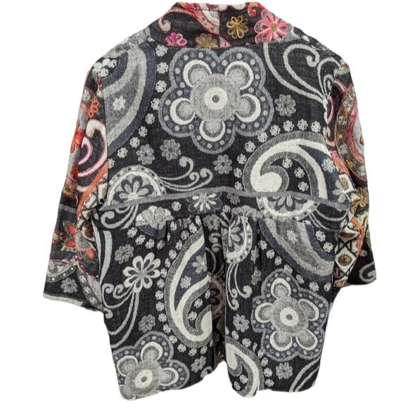 Soft Surroundings 100% Wool Embroidered Jacket Size Medium - Picture 2 of 7